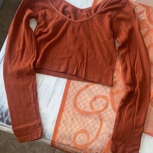 Orange long sleeve top